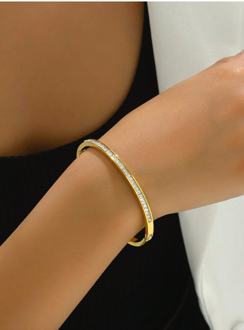 Rhinestone Inlaid Bracelet