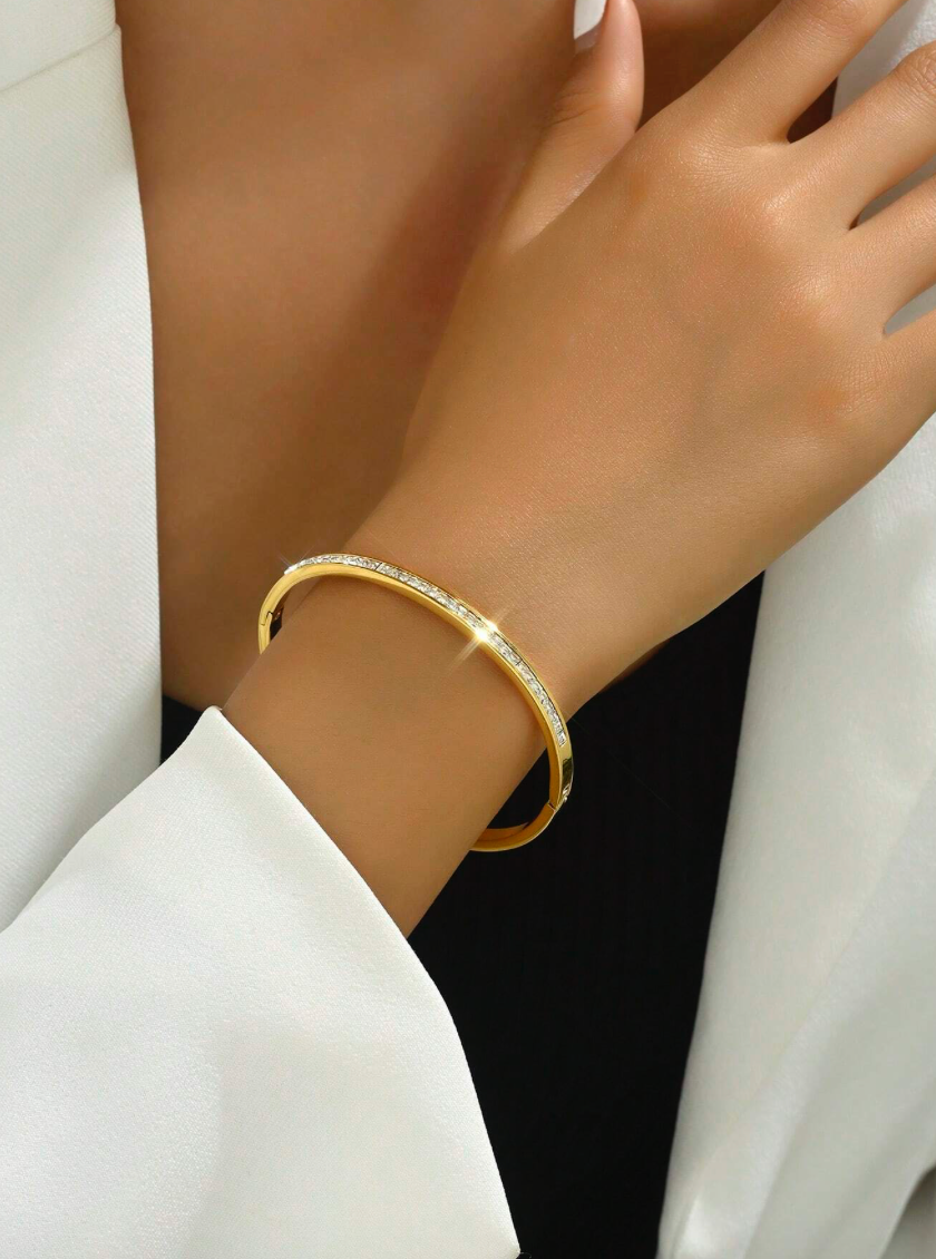Rhinestone Inlaid Bracelet
